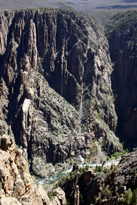 The Gunnison River rushes below