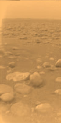 First Color View of Titan's Surface, Image Credit: ESA/NASA/Univ. of Arizona